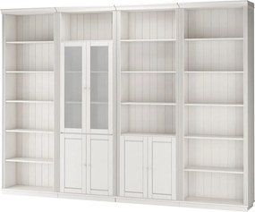 Bibliotecă albă din lemn de pin 296x223 cm Anita – Støraa