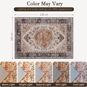 HOMCOM Covor cu Fir Scurt Boem Antiderapant și Lavabil 230x160 cm Maro | Aosom Romania