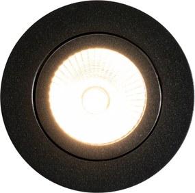 Spot LED îngropat negru 6,8 cm inclusiv LED 750 lm reglabil IP23 - Gaius