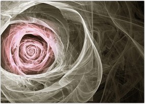 Tablou - Abstract trandafir roz deschis roz (70x50 cm)