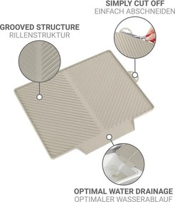 Scurgător de vase bej din plastic 34x40 cm Nelia – Wenko