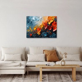 Tablou - Pictură abstractă de flori III. (70x50 cm)
