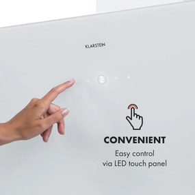 Laurel 90, hotă, 90 cm, putere de extracție 350 mm³/h, LED, ecran tactil, alb