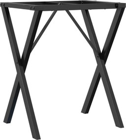 vidaXL Picioare masă de sufragerie X-Frame 60x50x73 cm Oţel