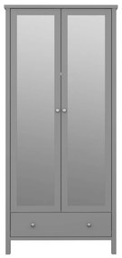 Dulap pentru haine Tuan II cu o oglindă, gri