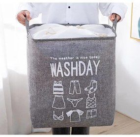Cos pentru rufe cu snur WASHDAY 50x40x50 cm