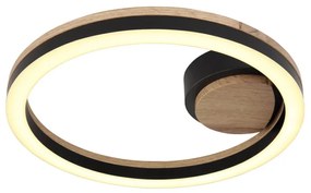Plafoniera LED design industrial Beatrix negru, maro 30cm