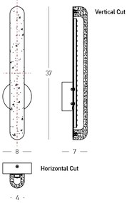 Aplica de perete LED, Ambientala, ALABASTER- BRONZE, ZB-2547
