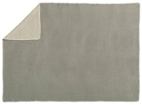 Pătură gri/bej din amestesc de lână 140x200 cm Ylva Dark Linen – Pappelina