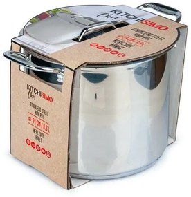 Oală din inox cu capac Kitchisimo Chef, 8,6 l, 24 cm