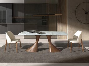 Scaun Lux tapitat cu piele sintetica Cream