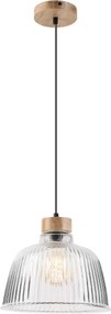 Lampă suspendată cu cablu ASTA 1x E27/60W/230V Ø 28 cm, stejar