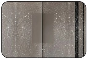 🪞 Oglindă LED cu Touch și Funcție Dezaburire – Ramă Negru, 120x80 cm, Model J187-12080 Smack