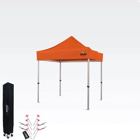 Stand de vânzare pliabil din aluminiu fără pereți | BRIMO Exclusive Alu 2x2 m - fără pereți - Portocaliu