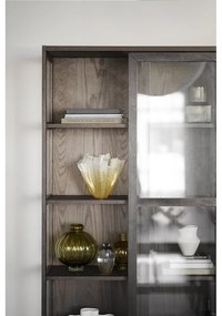 Vitrină maro cu aspect de lemn de stejar cu ușă glisantă 100x203 cm Hazelton – Rowico