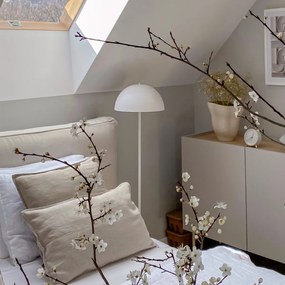 Lampă de podea pentru exterior albă reîncărcabilă cu dimmer în 3 trepte - Keira