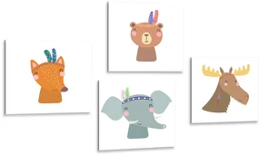 Set tablouri animale ca indieni