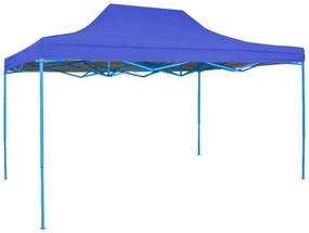 Pavilion pliant 2,9x4,25m-albastru, cu geanta de transport