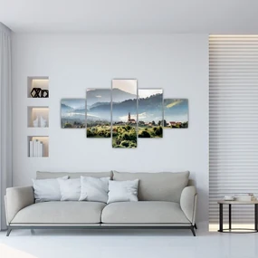 Tablou - sătuț în ceață (125x70 cm), în 40 de alte dimensiuni noi
