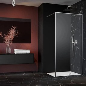 Paravan de dus tip Walk-in Radaway Modo F II nichel periat-transparent 95 cm sticla securizata 8 mm