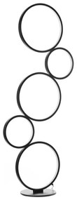 ONLI - Lampă de podea LED RINGS, 58 W, 230 V, 4000 K, neagră