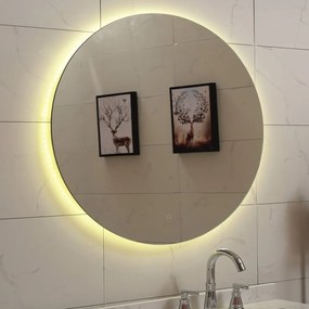 Oglinda cu iluminare si dezaburire Inter Ceramic rotunda 60 cm