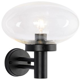 Lampă de perete exterioară modernă neagră - Elly
