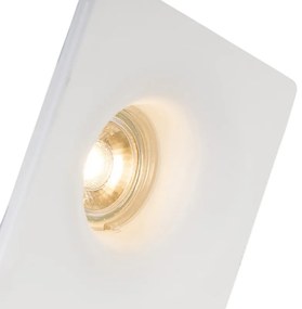 Set de 6 spoturi încastrate albe 12 cm rotunde - Gypsy Stucco