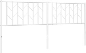 vidaXL Tăblie de pat de schimb metalică, alb, 180 cm