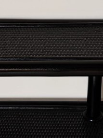 Etajera de perete din rattan, negru,"Pigmento"