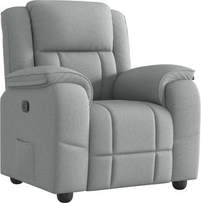 vidaXL Fotoliu rabatabil, gri deschis, material textil