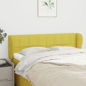 Tablie de pat cu aripioare, verde, 147x23x78 88 cm textil 1, Verde, 147 x 23 x 78 88 cm