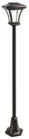 Lampă solară LED de exterior, 1,2 V, 1800 mAh, IP44, negru