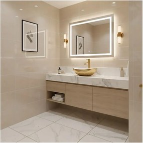 Lavoar pentru blat Basaro Sofia auriu   Alb