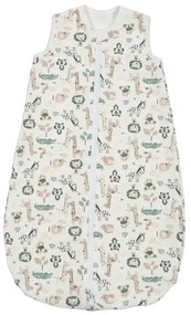 Sac de dormit din bumbac flausat cu fermoar dublu 0-3 luni Kidizi Safari, 1 tog, pentru toamna/iarna