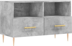 vidaXL Comodă TV, gri beton, 80x36x50 cm, lemn compozit