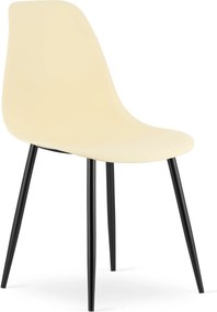 OFERTA Scaun crem OSAKA cu picioare negre II. calitate