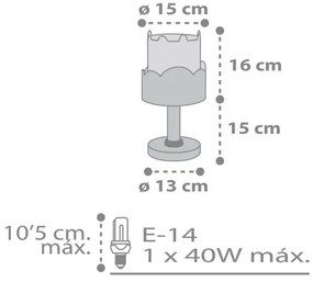 Lampă pentru copii BUNNY 1xE14/40W/230V portocalie Dalber 61151S
