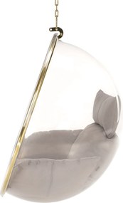 Scaun suspendat, transparent/ auriu/ gri, BUBBLE NEW TIP 1