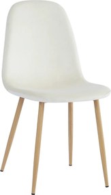 Scaun LEGA NEW, bej/fag, stofa/metal, 45x56x85 cm