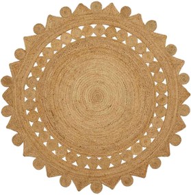 vidaXL Covor Maro Ø 180 cm Iută