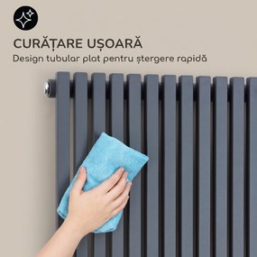 Blumfeldt Delgado, 180 x 60, radiator, radiator de baie, radiator tubular, 1065 W, apă caldă, 1/2