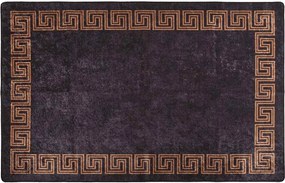vidaXL Covor lavabil, negru și auriu, 160x230 cm