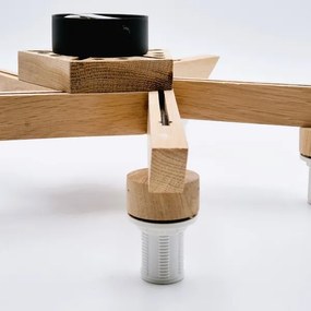 Lustr ANTONIO 5xE14/40W/230V, montaj plafon, stejar