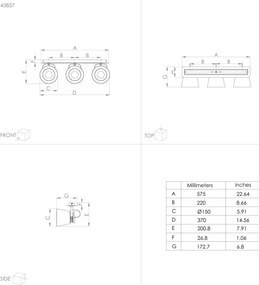 Spot TWICKEN 3xE27/40W/230V Eglo 43837