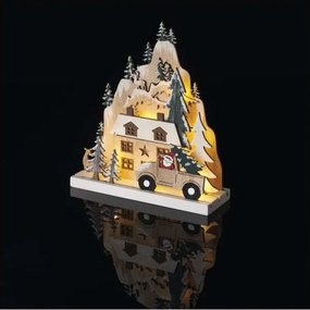 Decorațiune LED de Crăciun 10xLED/2xAA bej