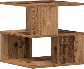 vidaXL Masă laterală cu raft Lemn Vechi 30 x 30 x 55 cm Lemn compozit