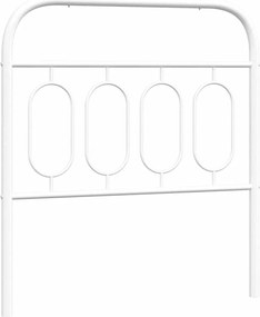 vidaXL Tăblie de pat de schimb metalică, alb, 80 cm