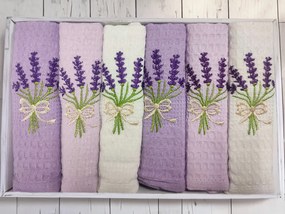 Prosoape in ambalaj cadou LAVANDA set 6 buc