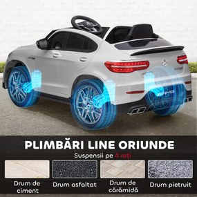 Homcom Masina Electrica Copii – Mercedes, 3-5 Ani cu Centura Siguranta | Aosom Romania